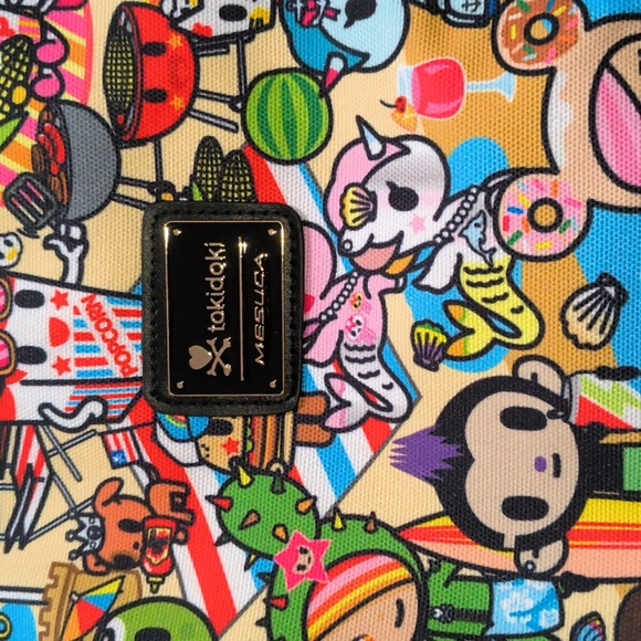 LIMITED EDITION Tokidoki Canvas Tote Bag w/ Unicorn BAG CHARM - Picture 3 of 11